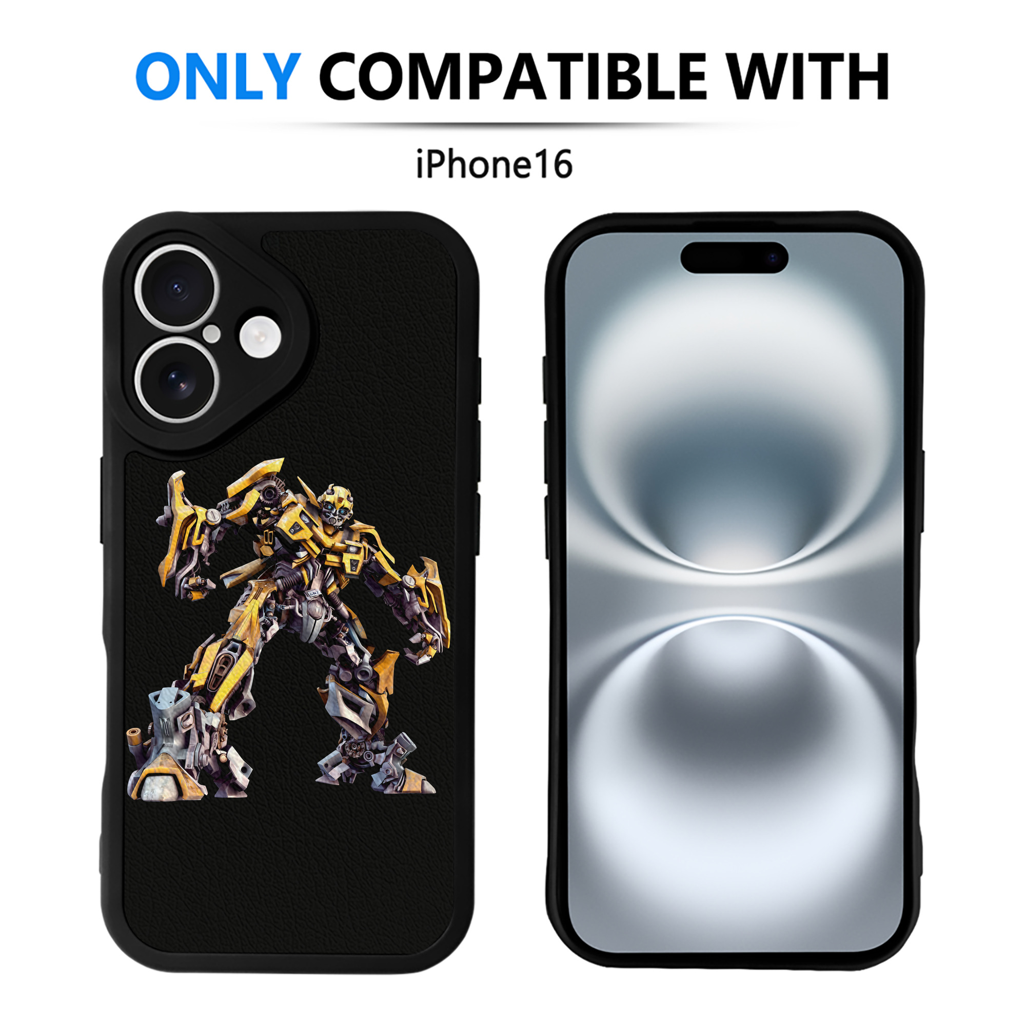 （画像用） Transformers トランスフォーマー 【iPhone 16シリーズ対応】シリコンスマホケース（レザー調） 材質：シリコン